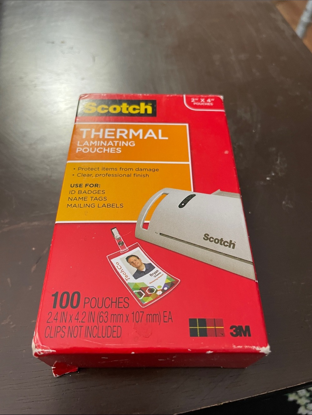 Scotch Red Thermal Laminating Pouches - 100 Pack
